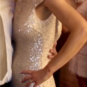 Beautiful Rose Gold long dress for evening or any special event